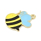 Эмалевые подвески из сплава на тему пчел FIND-M083-06M-G-2