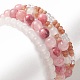 Ensemble de bracelets extensibles en perles de pierres précieuses mélangées naturelles 4pcs 4 styles BJEW-JB09263-3