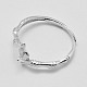 Componenti dell'anello in argento sterling placcato rodio regolabili STER-K038-031P-3