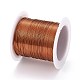 ジュエリー製作のための丸い銅線銅ビーズワイヤー  長持ちメッキ  サドルブラウン  24ゲージ  0.5mm  約75.45フィート（23m）/ロール YS-TAC0004-0.5mm-05-2