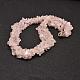Natural Rose Quartz Beaded Necklaces NJEW-L436-02B-1