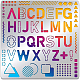 Modèle de lettre bauhaus en acier inoxydable benecreat 6x6 pouce DIY-WH0279-118-1