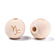 Unvollendete europäische Perlen aus Naturholz WOOD-S045-142A-05-2