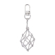 Heart Natural Gemstone Pendant Decorations HJEW-JM01691-02-5