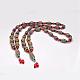 Buddhist Jewelry Natural Tibetan Agate Beaded Necklaces NJEW-F131-02-1