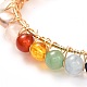 Perles de perles naturelles et perles de pierres précieuses mélangées bracelets de manchette pour femme fille cadeau BJEW-JB06826-02-5