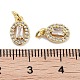 Латунные микро проложить кубического циркония подвески KK-C051-04G-04-3