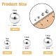 200Pcs 4 Styles Rack Plating and Vacuum Plating Brass Round Spacer Beads KK-CJ0001-91-2