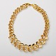 Rock Style Golden Curb Chain Necklaces NJEW-JN00621-1