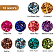 Superfindings 120g 10 couleurs perles coquillages SHEL-FH0001-08-2