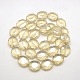 Chapelets de perles ovales de cristal à facettes en verre électrolytique EGLA-F060B-01-2