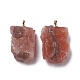 Pendentifs en quartz naturel à la fraise G-I295-02G-06-2