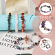 Fashewelry 5 pz 5 bracciali elastici per donna con perline in pietra mista naturale BJEW-FW0001-03-4
