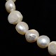 Fili di perle di perle d'acqua dolce coltivate naturali PEAR-L001-A-01-2