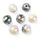 UV Plating Rainbow Iridescent Acrylic Beads OACR-F004-04G-2