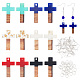 Pandahall элитный набор для изготовления двухцветных сережек с крестом и подвесками своими руками DIY-PH0010-50-1