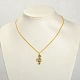 Alloy Rhinestone Treble Clef Golden Jewelry Sets: Earrings & Necklaces SJEW-JS00720-3