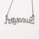 304 Stainless Steel Sweet Girl Pendant Necklaces X-NJEW-N0009-11P-2