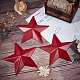 GORGECRAFT 3PCS 5.31 Inch Metal Barn Star Crafts Hanging Wall Decor 3D Iron Red Outdoor Wall Arts Ornament Indoor Outdoor Decoration for Home Farmhouse Christmas July 4th Country Americana Patriotic HJEW-WH0042-37-5