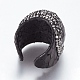Кожаные кольца из змеиной кожи ручной работы RJEW-G089-10-2