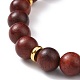Bracelets de perles de bois BJEW-JB09062-4