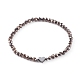 Bracelets de perles de verre rondes à facettes électrolytiques BJEW-JB06125-01-1
