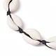 3Pcs 3 Color Natural Cowrie Shell Beaded Necklaces for Women NJEW-JN04589-4