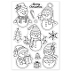 CRASPIRE Clear Silicone Stamps Christmas Snowman Clear Stamps Vintage Transparent Silicone Stamps Clear Rubber Scrapbooking Stamps for Card Making DIY Thanksgiving Card Photo Album Decor Craft DIY-WH0167-56-1073-8