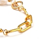 Braccialetti con perle di perle keshi naturali barocche X-BJEW-JB05317-3
