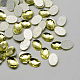 Transparent facettierten ovalen Acryl Hotfix Strass flache Rückseite Cabochons für Kleidungsstück Design GACR-Q004-10x14mm-12-1