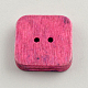 Botones de madera teñidos de 2-agujero BUTT-R031-216-2