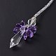 Crystal Fairy Beaded Wall Hanging Decoration Pendant Decoration HJEW-G019-02D-4