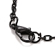 Rettangolo con la parola ti amo 304 collana con ciondolo in acciaio inossidabile con catena in lega di cavi per le donne NJEW-M192-01B-4