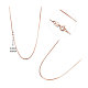 Shegrace 925 collares de cadena de serpiente de plata esterlina JN734B-2