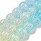 Spray Painted Crackle Glass Beads Strands DGLA-C002-8mm-05-4