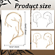 Anattasoul orecchini del polsino del corno della lega di stile 4pcs 4 EJEW-AN0001-30-2