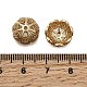 Колпачки для бусин из прозрачного кубического циркония из латуни KK-Z126-07G-3