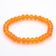 Glass Rondelle Beads Stretch Bracelets BJEW-F073-04-1