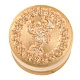 Золотая тональная круглая сургучная печать AJEW-S087-02G-04-2