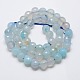 Natural Agate Round Beads Strand G-L084-8mm-34-3