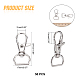 Iron Swivel Lobster Claw Clasps IFIN-PH0001-15P-2