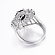 Trendy Brass Micro Pave Cubic Zirconia Finger Rings RJEW-H073-25-2