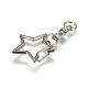 Zinc Alloy Keychain Clasp Findings PALLOY-WH0041-02P-2