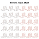 Fingerinspire 24pcs 2 couleurs porte-cartes en acier au carbone AJEW-FG0001-42-4