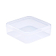 正方形プラスチックビーズ貯蔵容器  透明  8.2x8.2x2.7cm X1-CON-P003-XL-2