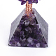 Natural Amethyst Chips and Gemstone pedestal Display Decorations G-S282-08-3