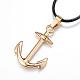 PU Leather Cord Pendant Necklaces NJEW-N0072-08G-1