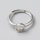 925 verstellbarer Ring aus Sterlingsilber.&nbsp;DIY-WH0888-141P-01-1