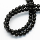 Obsidienne naturelle perles rondes brins G-S156-10mm-2