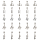 SUPERFINDINGS 10 Sets 50Pcs Teachers' Day Pendant Charm Large Hole Dnagle Charm Notebook Glasses Book Charms Antique Silver Pendant for Thanksgiving Day Teachers' Day Gift Hole: 4mm FIND-FH0006-83-1